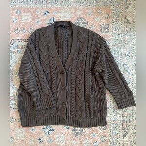 Quince cotton cable cardigan - soldout